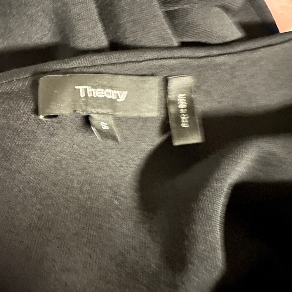 Theory Daverin Lustrate Black Sheath Midi Dress Size Small - Picture 3 of 8